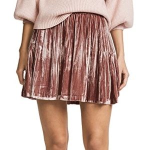 Crushed Velvet Miniskirt